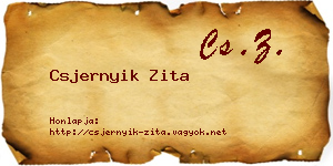 Csjernyik Zita névjegykártya